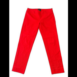 Cynthia Rowley Red Straight-Leg Dress Pants